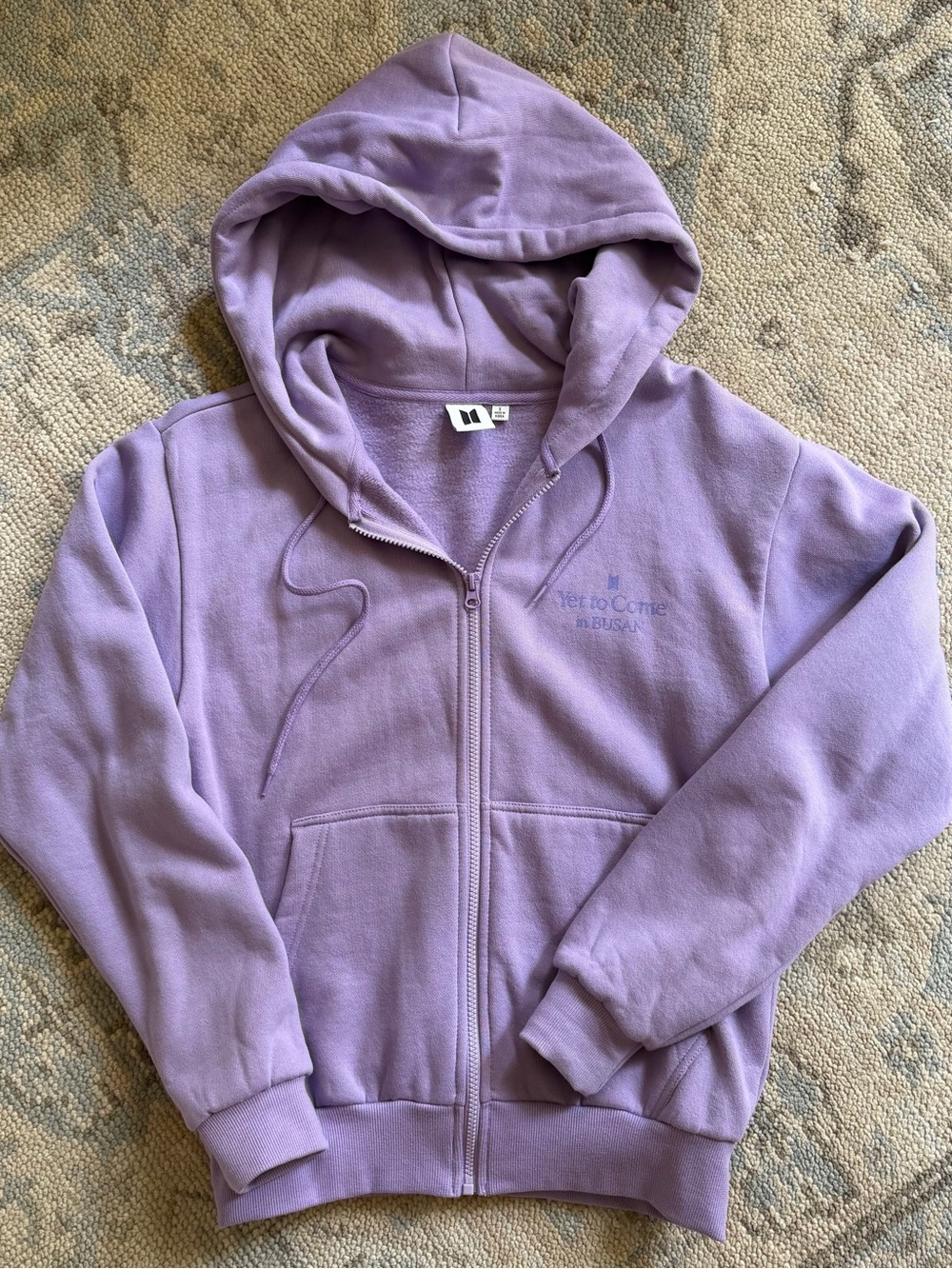 BTS Yet To Come Busan Purple Zip Up Hoodie - SZ Small